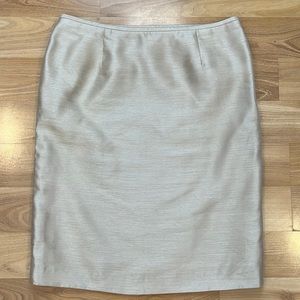 Le Suit Light Gold Pencil Skirt Size 12
